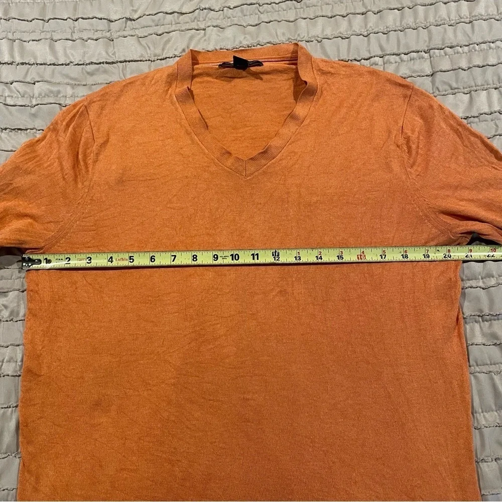Banana Republic Men’s Luxury Blend Silk Cashmere Blend Sweater Medium M Orange